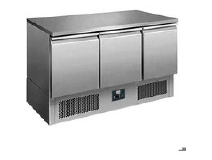 Desserte centrale réfrigérée positive 368 Litres 3 portes GN 1/1 430 W 220 V - MONO