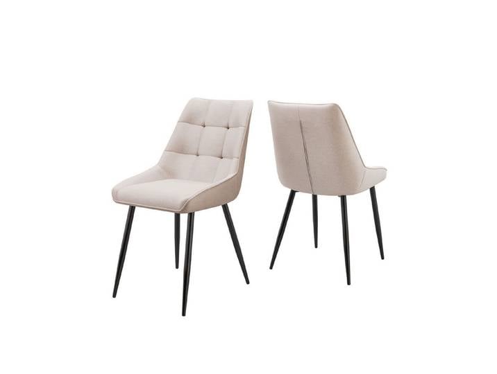 Lookway Polsterstuhl ESME – Eleganter Polsterstuhl mit Rückenlehne, 50x88x62 cm