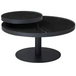 Arteca Couchtisch Ferrara Stein, Marmor, Granit Schwarz