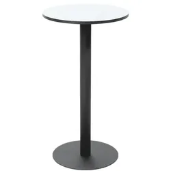 meet Hoher Stehtisch furnierte Platte »Mezzo« rund 60 x 60 cm weiβ, 60x110x60 cm