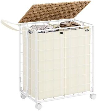No "110L Laundry Basket with Lid - 22.4""L x 13""W x 25.6""H"