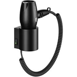 KEUCO PLAN Haartrockner, 230 V, Netztrennschalter, 14995370037, Farbe: schwarz matt / schwarz