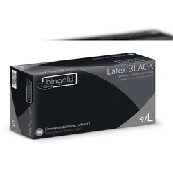 Bingold BINGOLD Latex BLACK Einmalhandschuhe Latex black L
