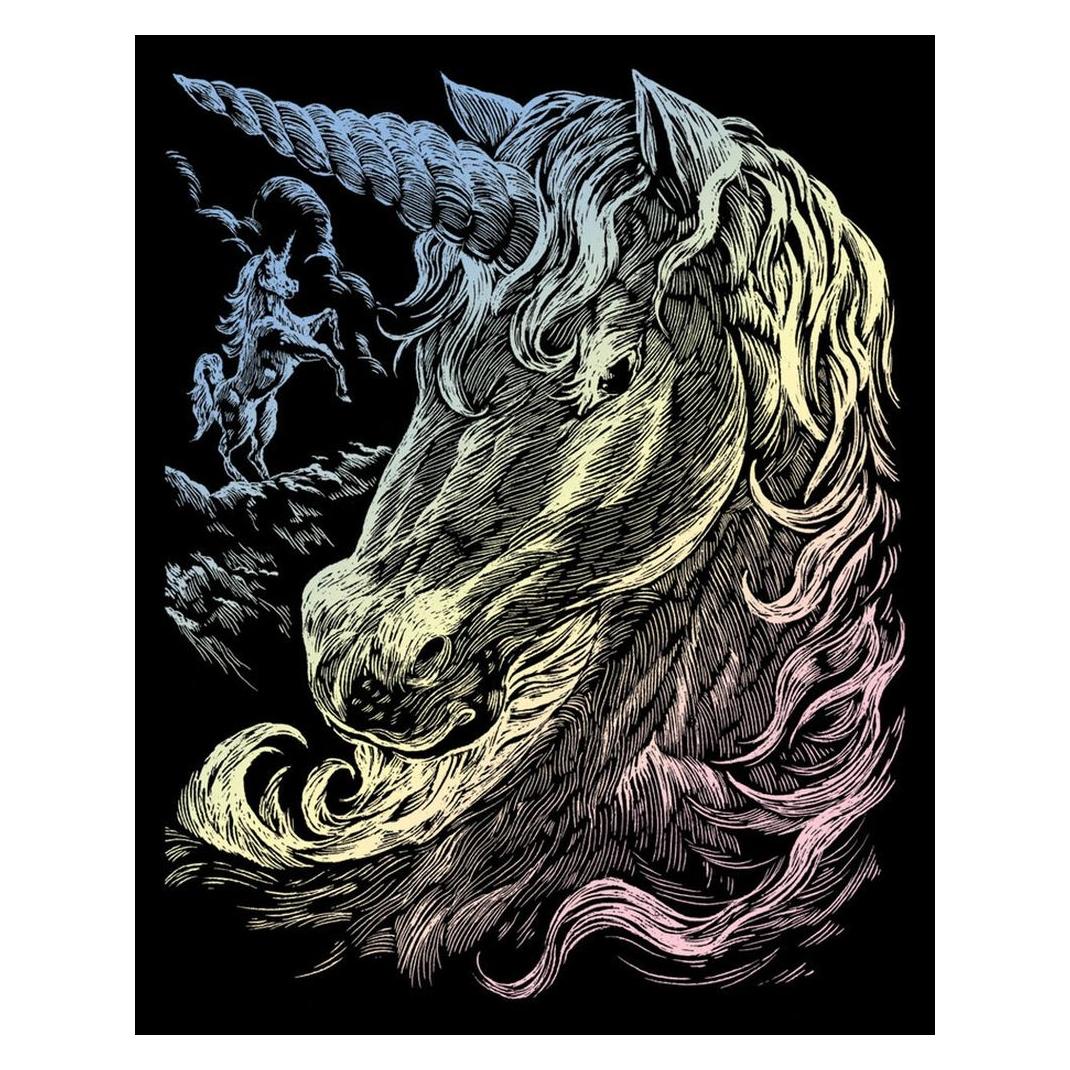 Pracht Kratzbilder Einhorn Hologramm 20,3x25,4cm (72745572)