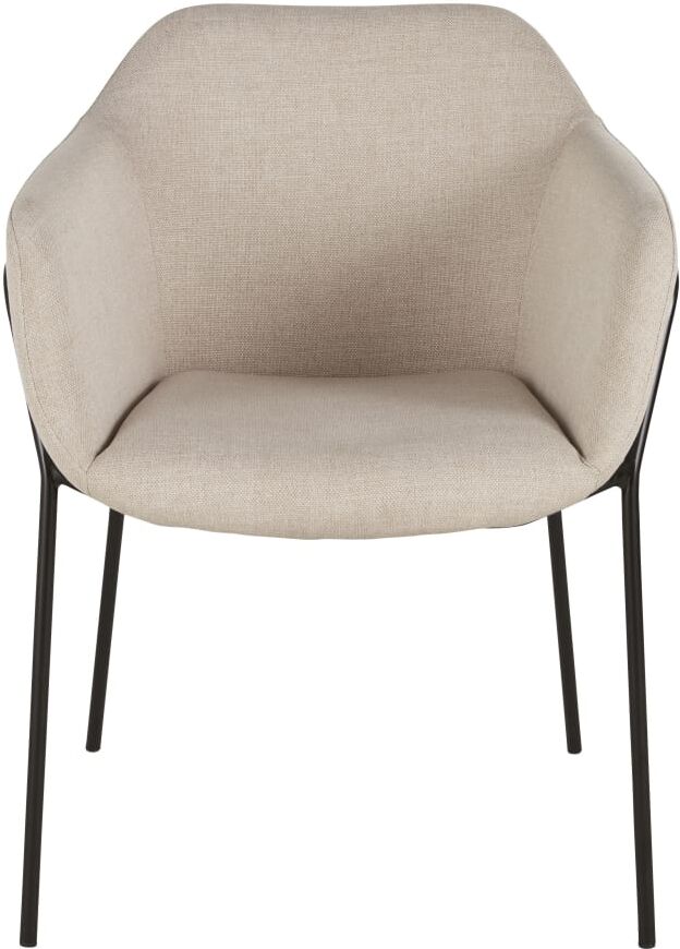 Maisons du Monde Chaise beige et acier noir Beige 60.5x78x60cm