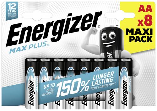 Energizer Max Plus Mignon (AA)-Batterie Alkali-Mangan 1.5V 8St.