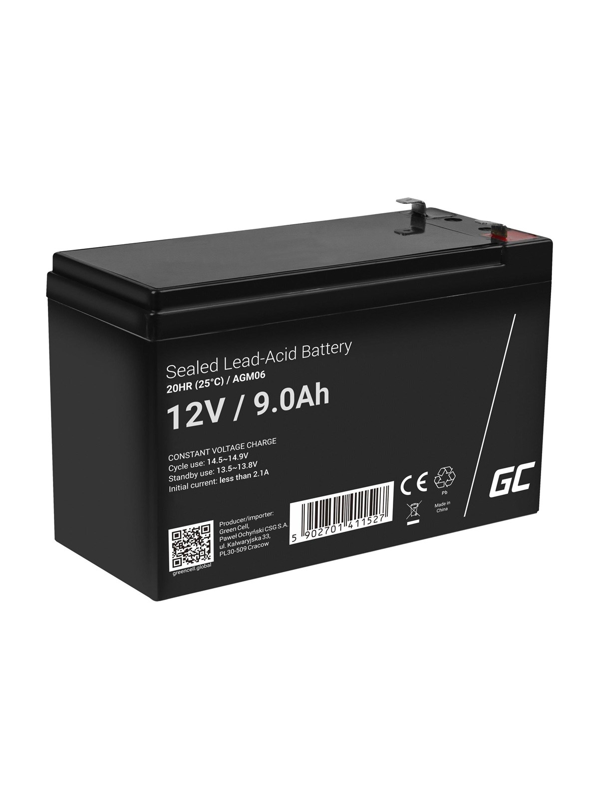 Green Cell AGM06 AGM 12V/9Ah Gel Deep Cycle