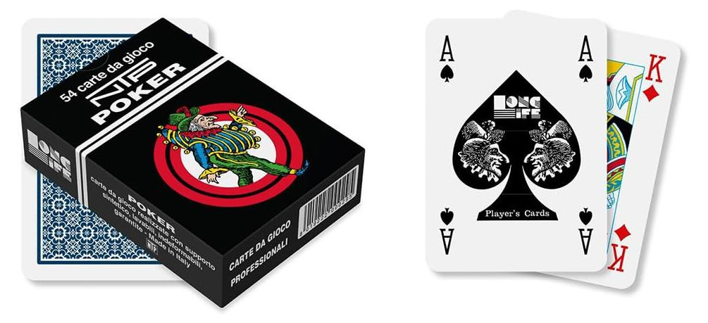 Dal Negro Poker Blu Long Life Kaartspel met 55 PVC kaarten