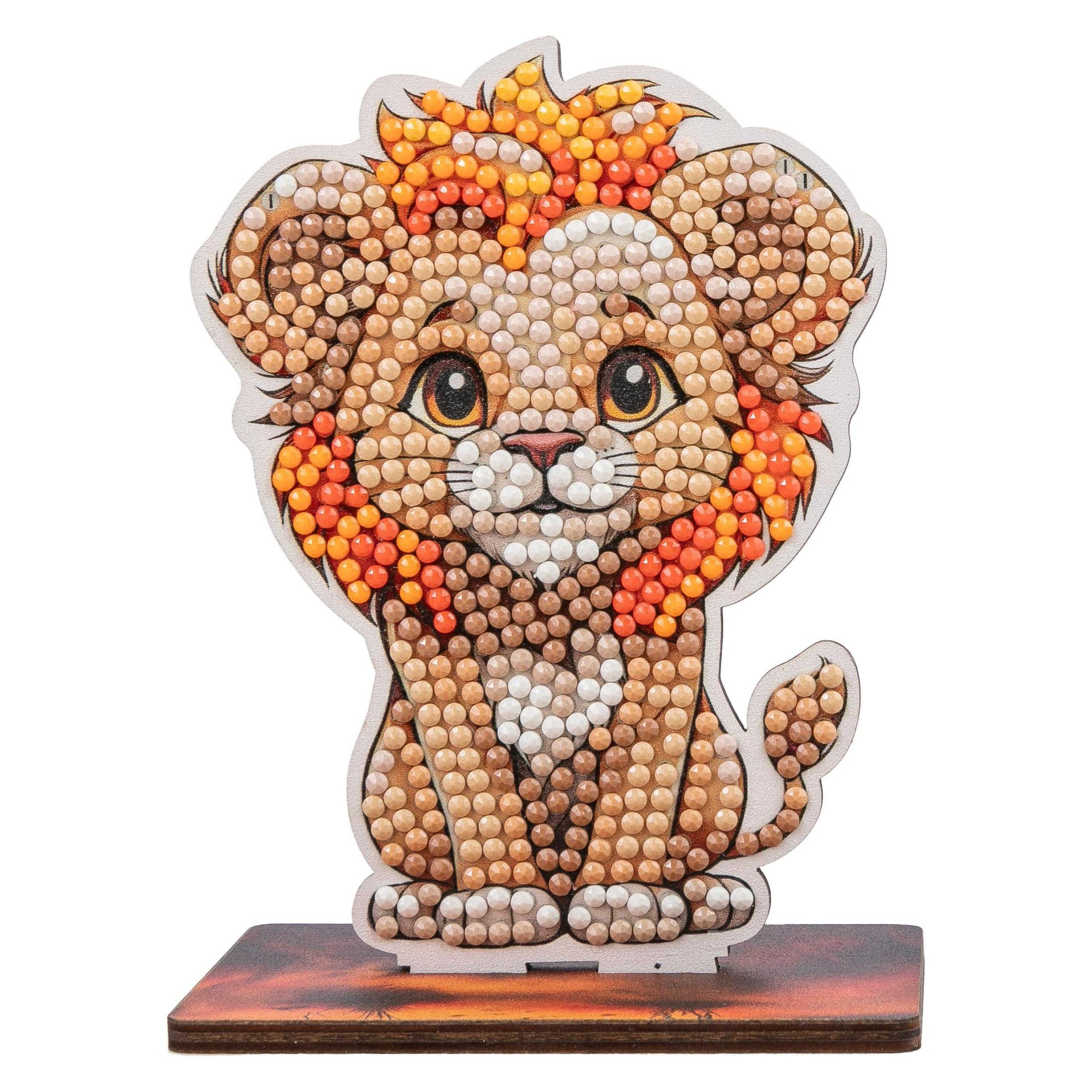 Craft Buddy Safari Löwe, Crystal Art Buddy, ca. 11x8cm (CAFGR-31GEN040)