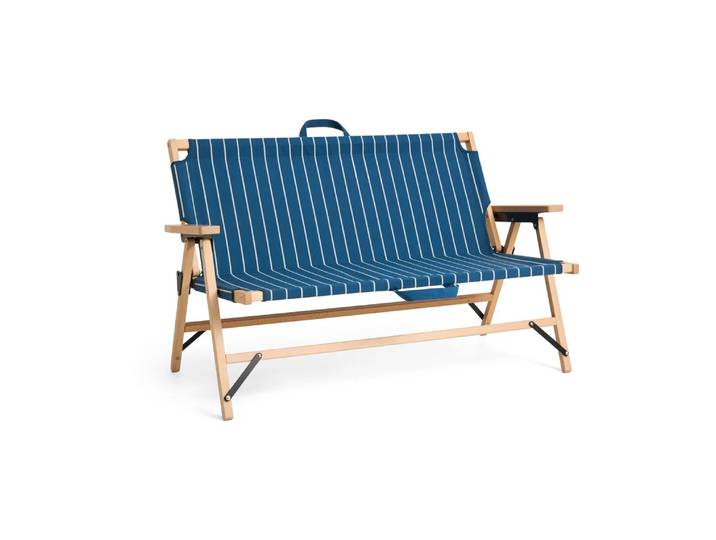 HAY Canapé pliable Outdoor Market Blue-beige, 2-places