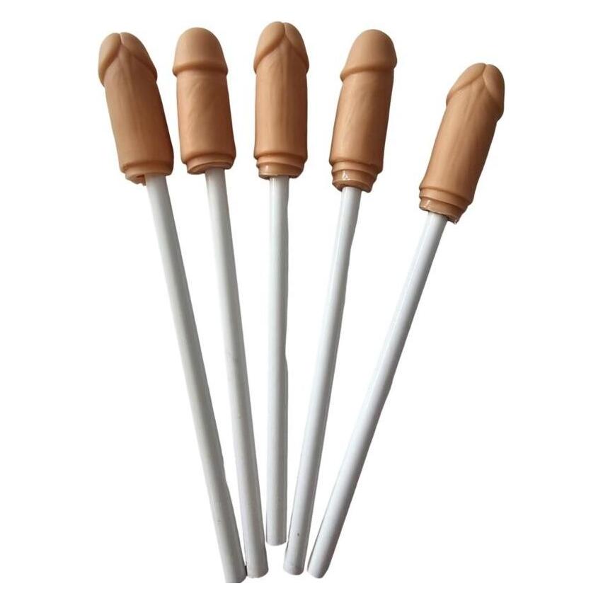 Diablo Picante 5 Lapices Con Punta De Pene Natural (D-241807)