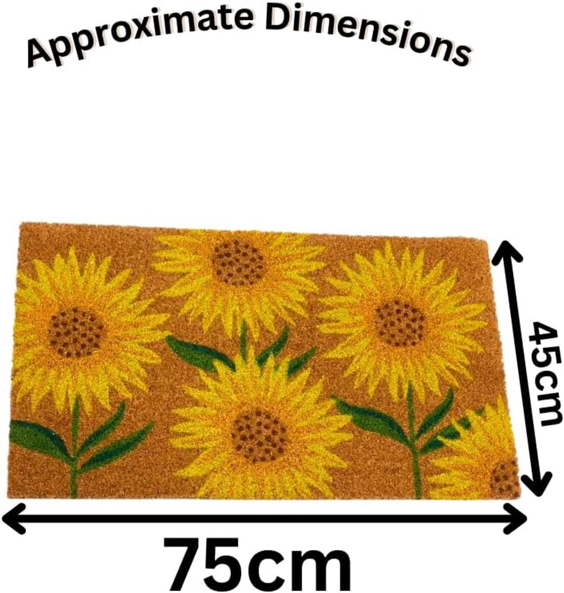 Duurzame Deurmat met Zonnebloem Design - Antislip Binnen & Buiten