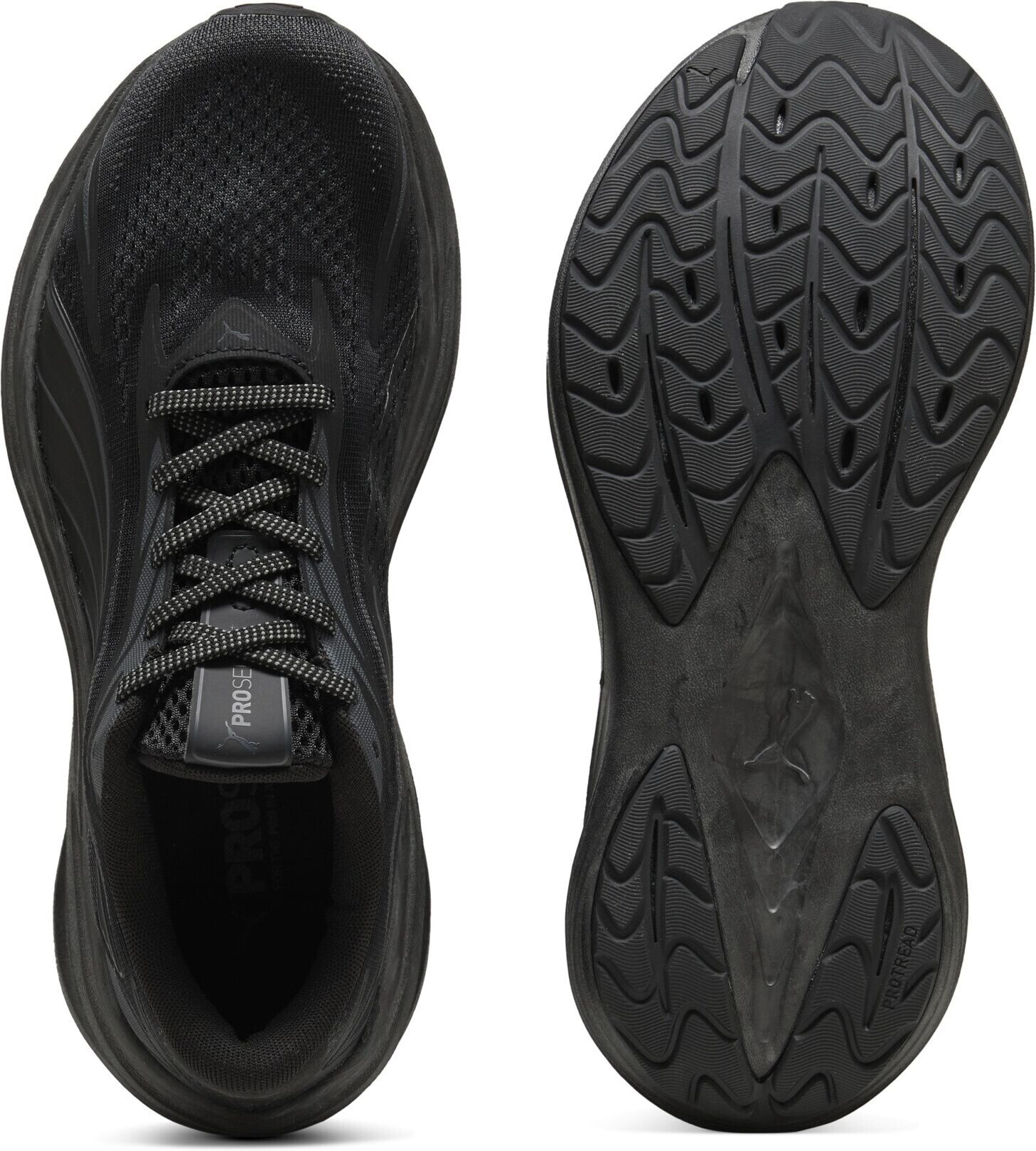 Trainingsschuh PUMA "Maxima Pro Laufschuhe Erwachsene", Damen, Gr. 42, Textil, schwarz, Obermaterial: Textil, Synthetik. Futter: Textil. Innensohle: Textil. Laufsohle: Gummi, Schuhe