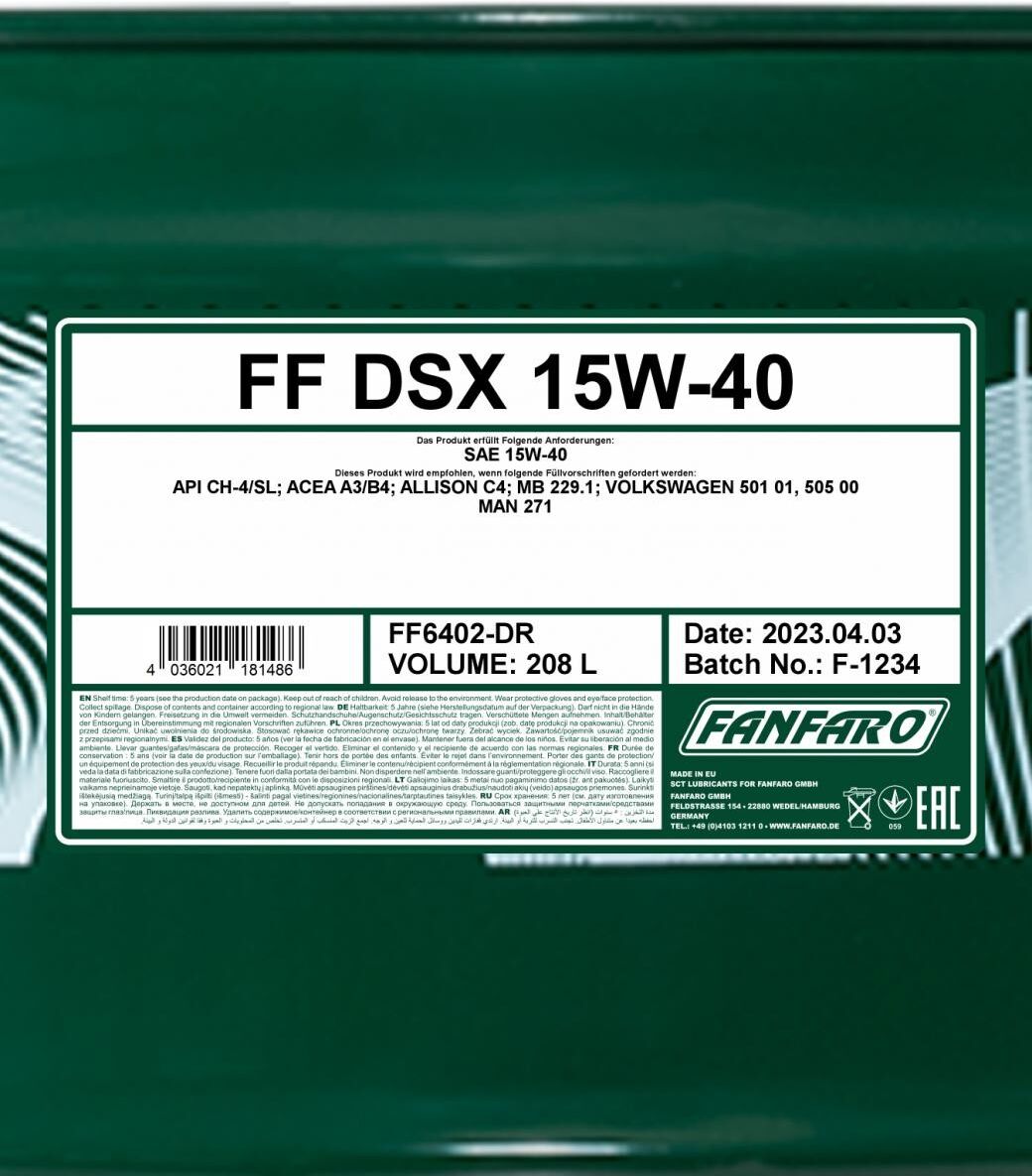 FANFARO FF6402-DR Motorolie