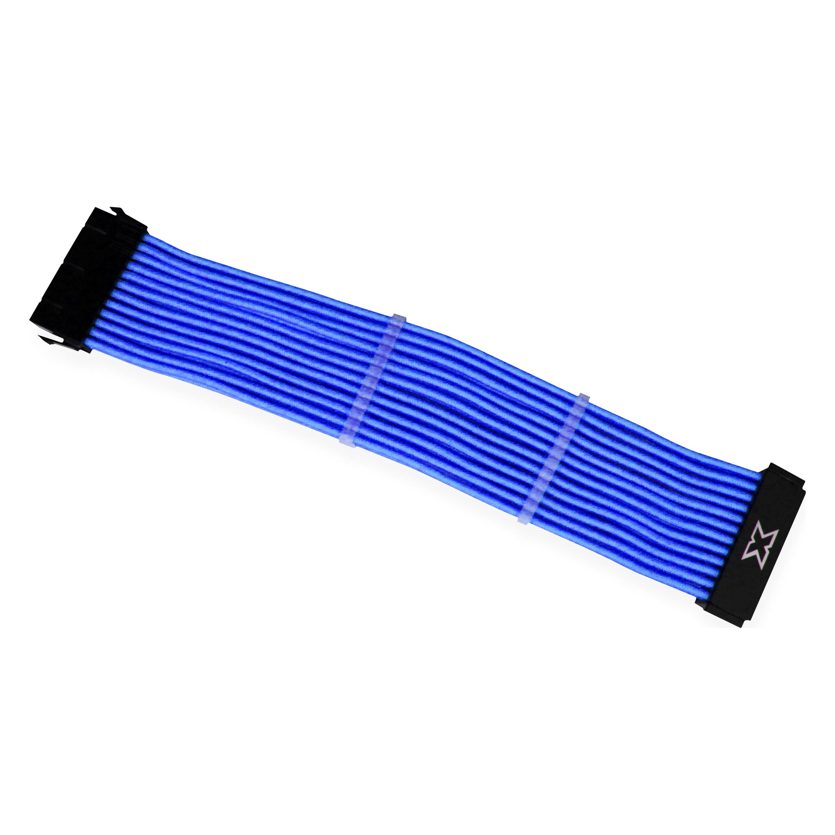 Xigmatek Câble d'extension (Rallonge) iCable MB - 1x 24 pins (Bleu) (25 cm, 24 pin ATX) (EN47406)