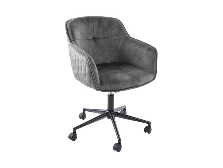 Design Bürostuhl „Leonie“ mit Samtbezug Dunkelgrau Invicta Interiors