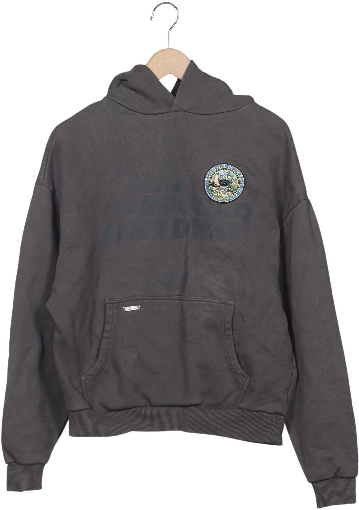 Peso Clothing Herren Kapuzenpullover, Grau, Gr. M, Baumwolle - Second Hand