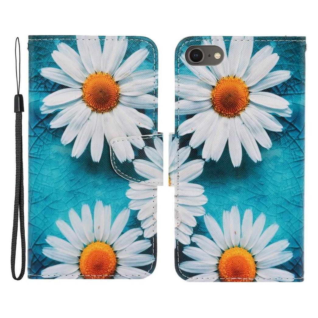 Cover-Discount iPhone SE / 8 / 7 - Leder Etui Hülle Margeriten (Apple iPhone 7, Apple iPhone 8) (101132289A)