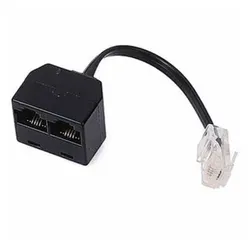 Modularer Y-Adapter RJ45 8(8), Kabellänge 0,1 m, schwarz