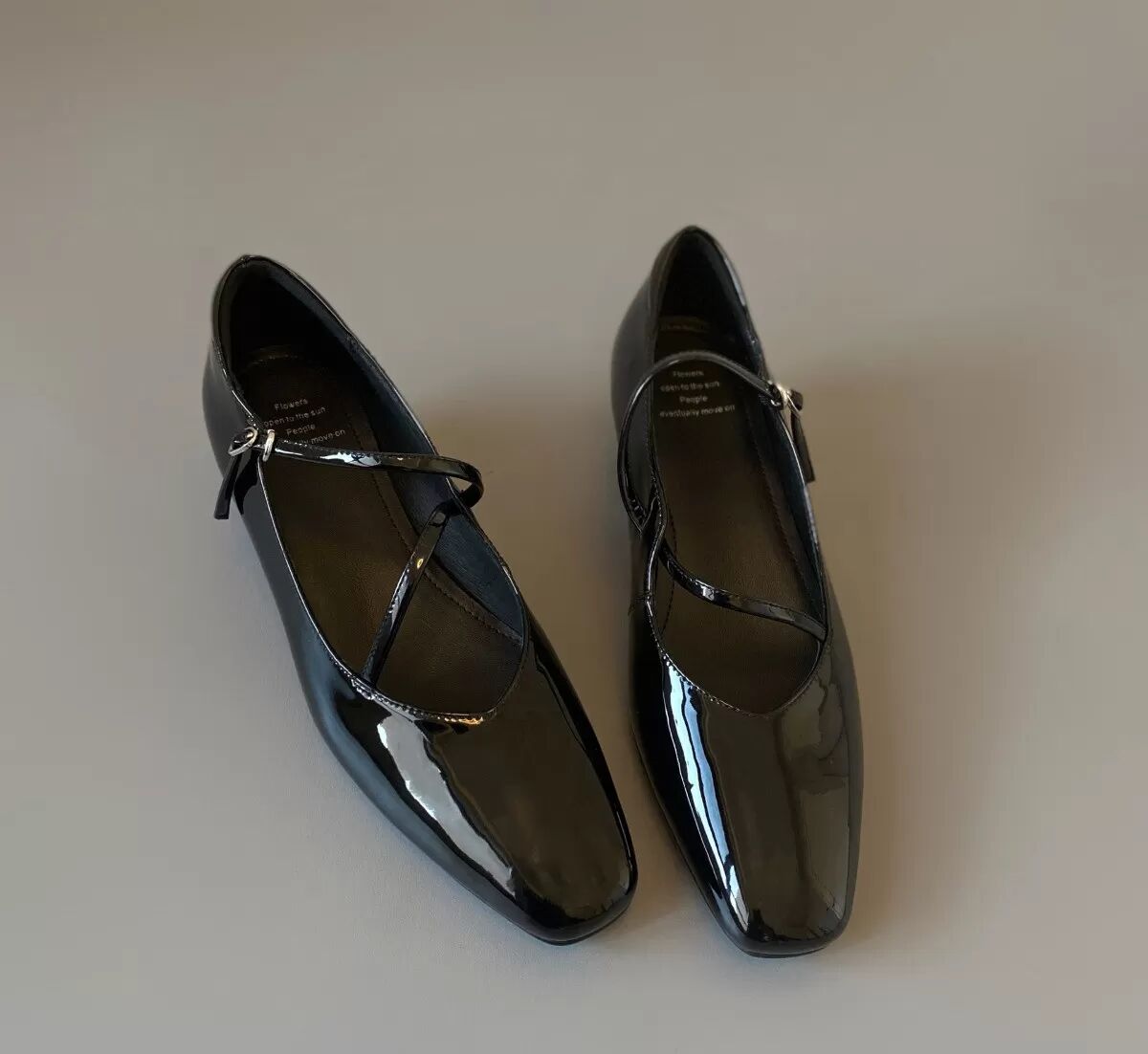 INF Elegante Mary Jane Schuhe aus Leder mit eckiger Spitze – Bequem & Schick Schwarz 37