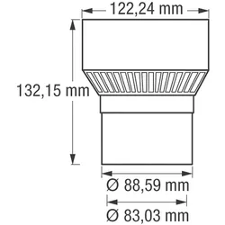KESSEL-Aktivkohlefilter aus Kunststoff (ABS), mit auswechsel- barer Kartusche DN70/DN100
