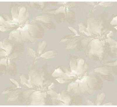 York Wallcoverings Midnight Blooms Grey Wallpaper