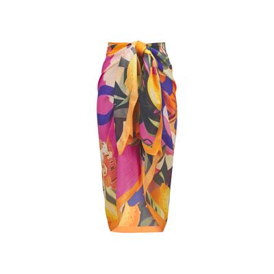 Sommerrock CODELLO "Codello Pareo", Damen, bunt (pink), Röcke, 72% Baumwolle, 28% Seide