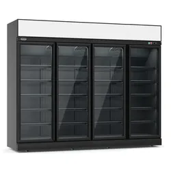 Tiefkühlschrank 4 Glastüren Schwarz Ins-2060F