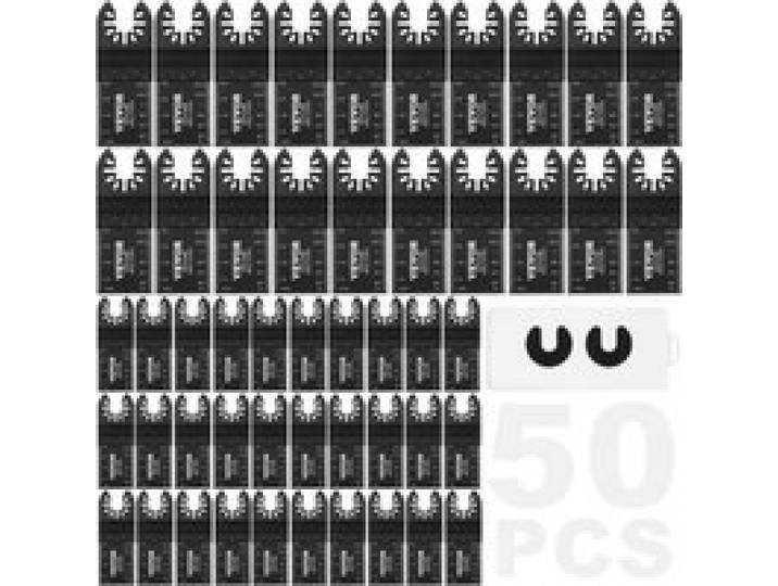 VEVOR Lames de Scie Oscillante 50PCS Lames Outil Multifonction Universelles Dégagement Rapide Kit Accessoires pour Bois en Plastique Aluminium Convient pour Dewalt Milwaukee Hitachi Chicago Craftsman