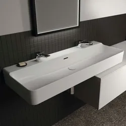 Ideal Standard Conca Waschtisch T3803MA 1200x450x165mm, mit 2 Hahnlöcher und Überlauf, weiß Ideal Plus