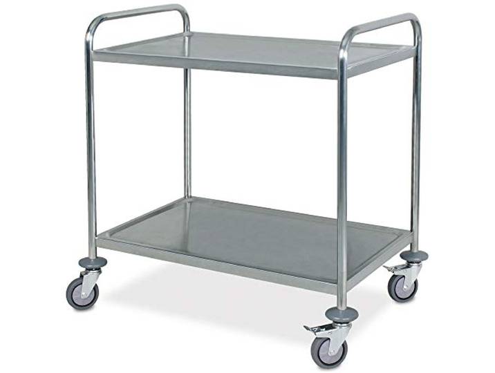 BRB Servierwagen aus Edelstahl, 2 Etagen, LxBxH 860x540x940 mm