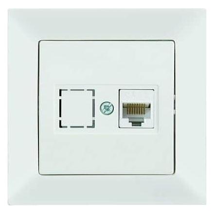 Mutlusan Candela Datenbuchse 1-fach CAT6 Internet Netzwerk Weiss (31528796)
