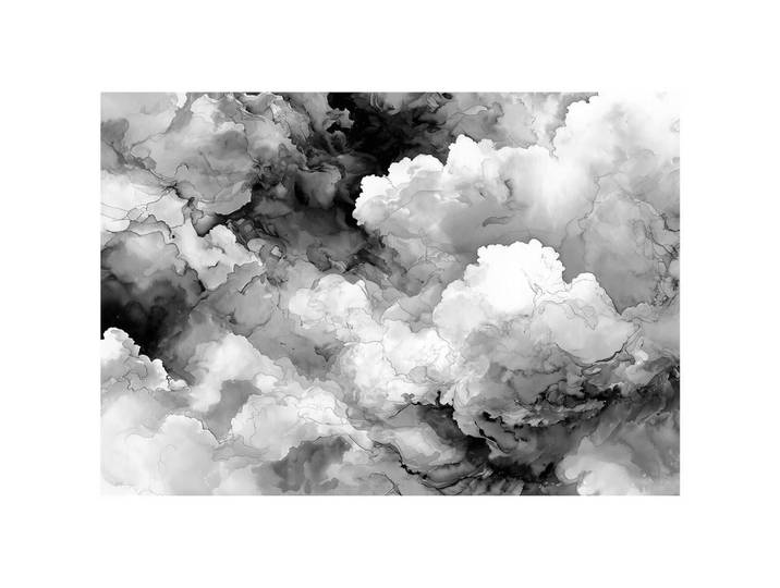 Wallarena Fototapete Abstrakt Marmor Schwarzweiß 250x175 cm, Mehrfarbig, Papier, Uni, Rechteckig, 250x175 cm, Tapeten & Wandverkleidungen, Fototapeten