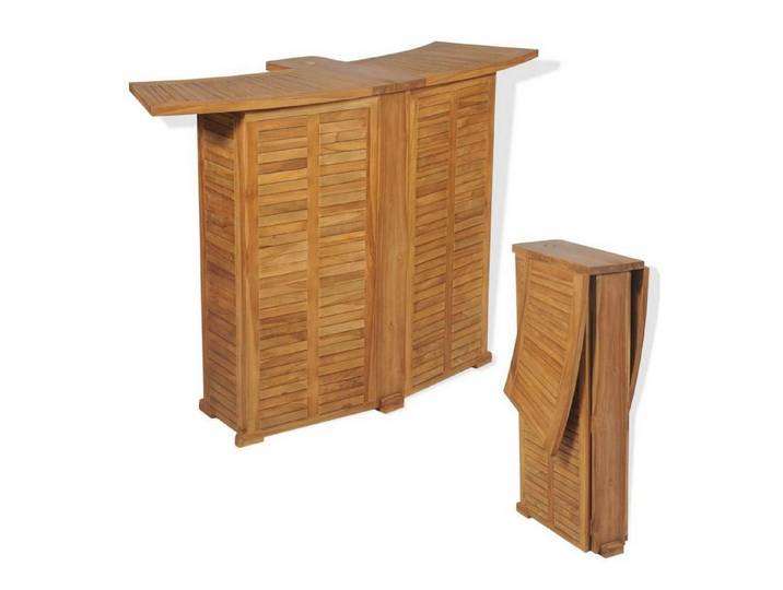 LuxusKollektion Bartisch Klappbarer Teak Bartisch 155x53x105cm (1-St)