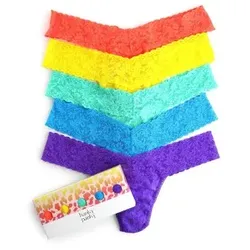 Hanky Panky 5P Signature Lace Low Rise Thong Mixed Nylon One Size Damen