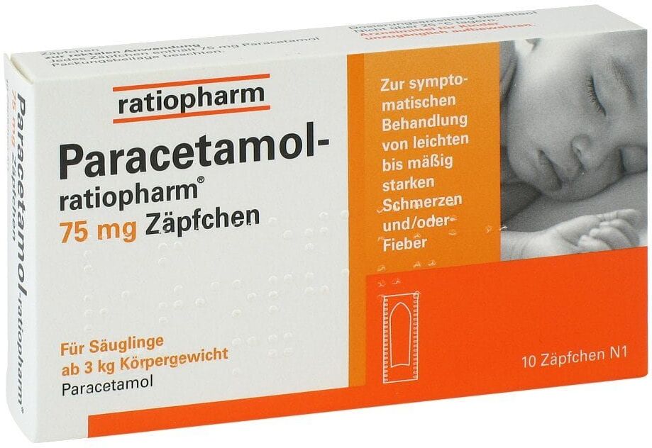 Paracetamol-ratiopharm Paracetamol ratiopharm 75 mg Zäpfchen