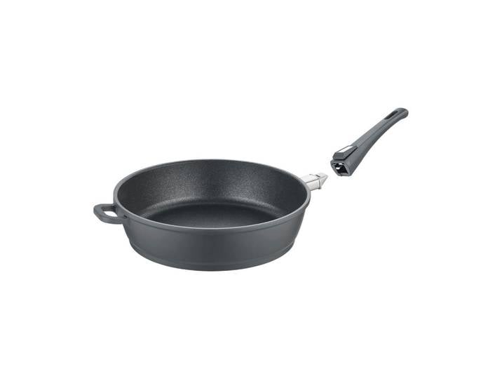 Berndes Bratpfanne Vario Click Induction, Dunkelgrau, Metall, abnehmbarer Griff, backofengeeignet, Kochen, Pfannen, Bratpfannen