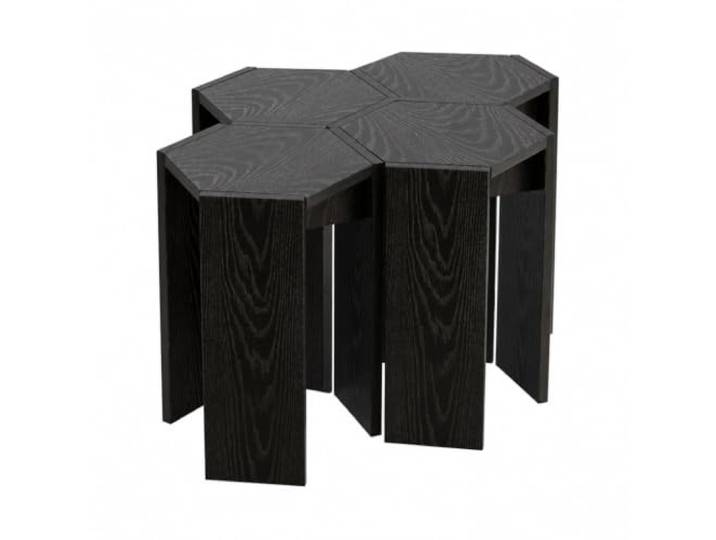 YDHFCD Sechseckiger Massivholz Hocker mit Beistelltischfunktion Modularer sechseckiger Hocker, vielseitiger Beistelltisch und Nachttisch, Massivholzmöbel(Style 8)