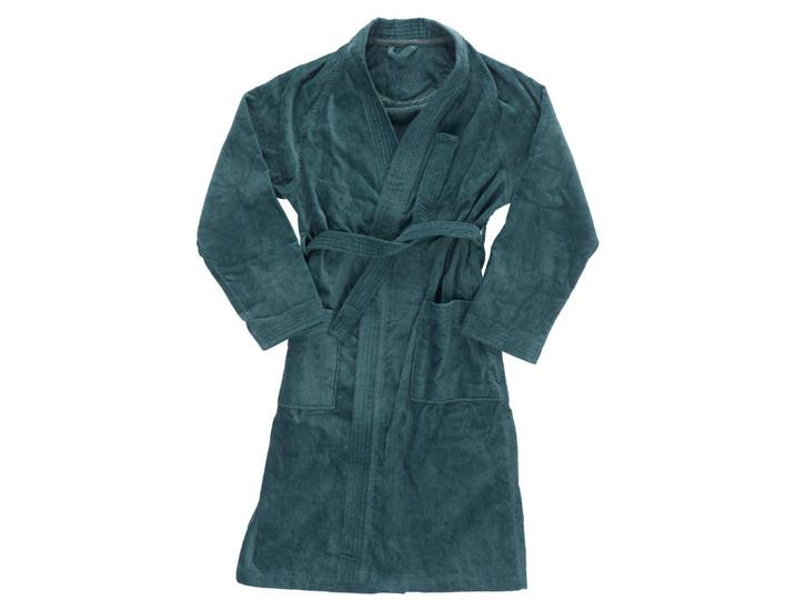 Vossen Bademantel, Grün, Gr. S, unisex, Oeko-Tex® Standard 100, Taschen, hochwertige Qualität, Heimtextilien, Badtextilien, Bademäntel, Bademäntel Herren