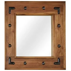 vidaXL Spiegel Akazienholz Massiv 50x50 cm