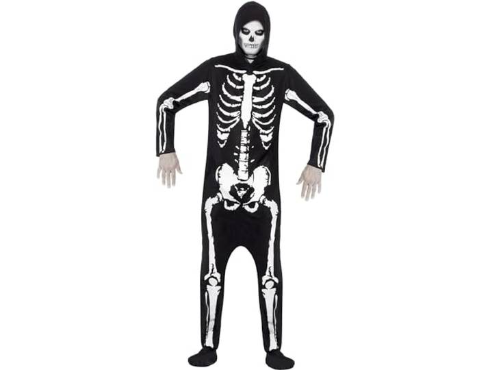 Smiffys Skeleton Costume, Black