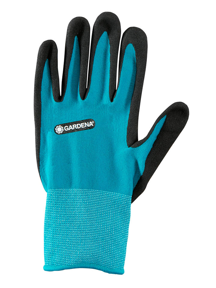 Gardena Gartenhandschuhe in Hellblau/ Schwarz - onesize