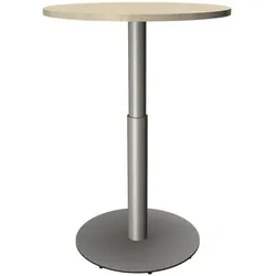 fm Büromöbel Besprechungstisch »Sidney« Ø80 cm Kreis manuell höhenvestellbar braun, 80 cm