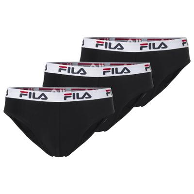 Slip FILA "MAN BRIEF", Herren, Gr. S, Jersey, schwarz, Jersey, Obermaterial: 95% Baumwolle, 5% Elasthan, körpernah, Unterhosen Slip, mit elastischem Logobund