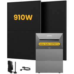 Anker SOLIX Solarbank 3 E2700 Pro, mit 2 x 455W Bifaziale Solarmodule, by Powerness - 8.1kWh / 1 x Smart Meter / Powerness Express (Lieferzeit: 5-14 Werktage)