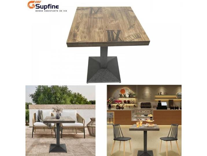 SUPFINE Table de Salle à Manger Carrée Vintage et Moderne 60*60*75cm pour 2-3 Personnes