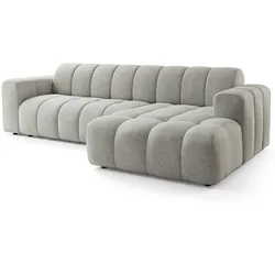 ECKSOFA SETIA Hellgrau Strukturstoff