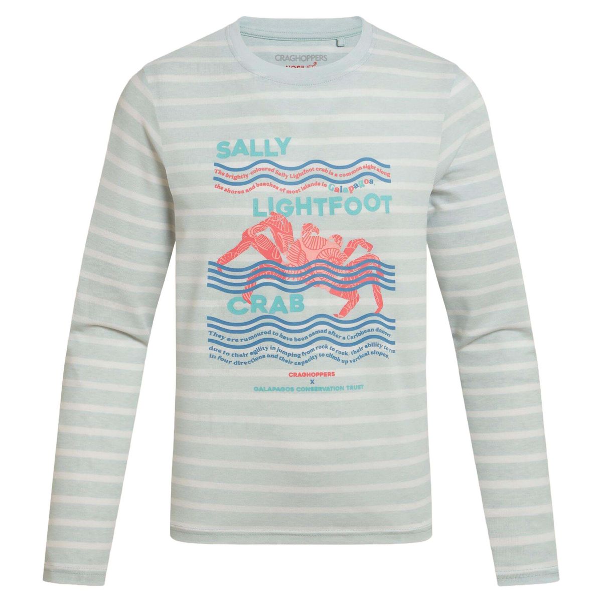 Craghoppers Nosilife Cruz Long Sleeved T-shirt nimbus blue stripe (14V) 140 CKT599 14V C09