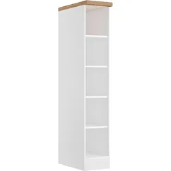 Regal Monza ca. 30x166 cm Weiß/Eiche