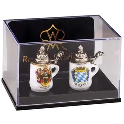 Reutter, Miniaturen, 001.803/5 - Bierkrüge mit Zinndeckel, 2 Stück, Miniatur